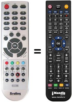 Replacement remote control Neuling DIGISAT 2500 S