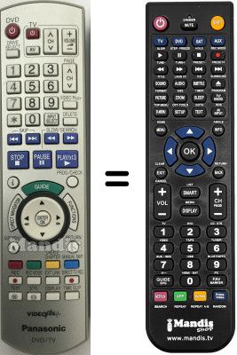 Replacement remote control Panasonic DMRE-X75 EB