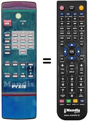 Replacement remote control PYXIS INFRARED REMOTE CONTROL