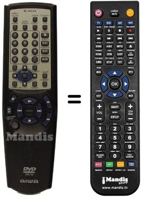 Mando a distancia equivalente Aiwa XD-DV290