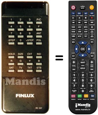 Mando a distancia equivalente Finlux SR 3000