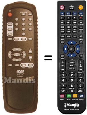 Replacement remote control Pathé Marconi DVD 400 SA