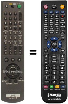 Replacement remote control Sony DVP-NS 930
