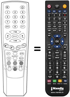 Replacement remote control Gbc SAT 4000