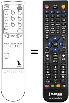 Mando a distancia equivalente Ingelen SAT 800 IRD Mando a distancia equivalente Ingelen SAT 800 IRD
