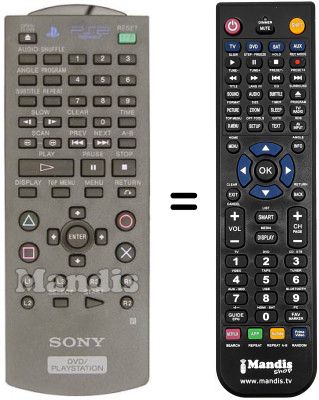 Replacement remote control Sony PS2 (ver. 2)