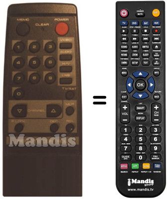 Replacement remote control TELEWIRE TW-1011