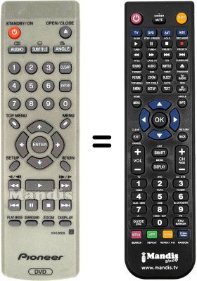 Mando a distancia equivalente Pioneer DV 550