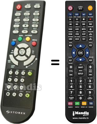Replacement remote control STOREX AIVX 370 HDW