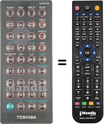Télécommande équivalente MEDR05UX Télécommande équivalente MEDR05UX
