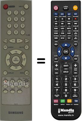 Replacement remote control Samsung TX14N5DF Replacement remote control Samsung TX14N5DF