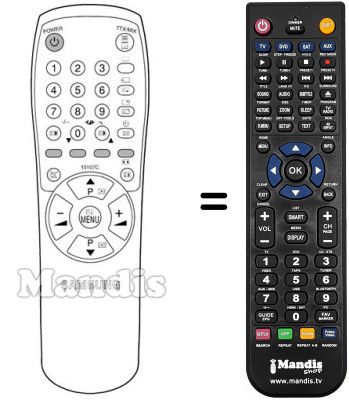 Mando a distancia equivalente Samsung CB20S20BT Mando a distancia equivalente Samsung CB20S20BT
