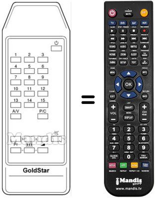 Replacement remote control LG 105-520H