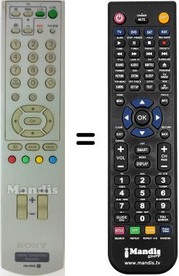 Mando a distancia equivalente Sony RM-X800 Mando a distancia equivalente Sony RM-X800