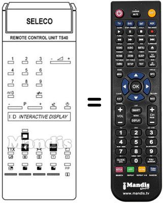 Mando a distancia equivalente REMCON902 Mando a distancia equivalente REMCON902