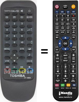 Mando a distancia equivalente Toshiba CT-9859 Mando a distancia equivalente Toshiba CT-9859