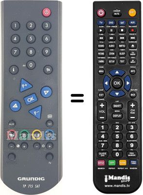 Mando a distancia equivalente Grundig STR6102