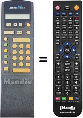 Mando a distancia equivalente RC7101