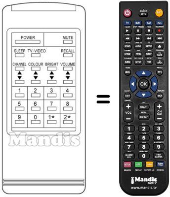 Replacement remote control REMCON1275
