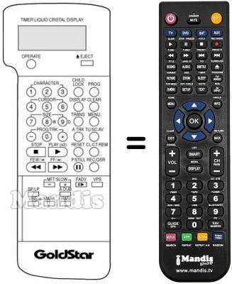Replacement remote control LG 597-080A