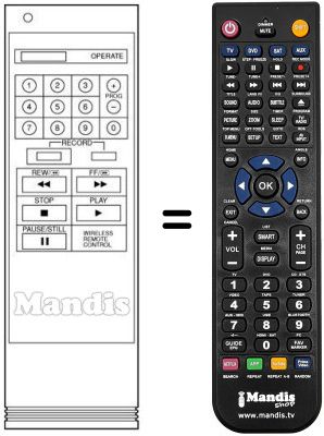 Replacement remote control LG GHV8210