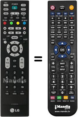 Télécommande équivalente LG 42PC3RV-TV Télécommande équivalente LG 42PC3RV-TV