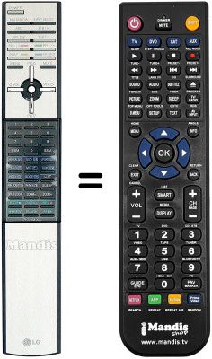 Replacement remote control LG RT42PZ92B