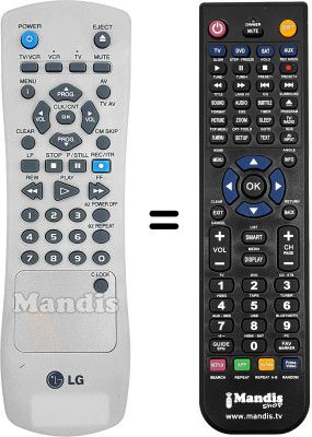 Replacement remote control LG LV713 Replacement remote control LG LV713