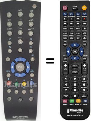 Replacement remote control Grundig 720117138500 Replacement remote control Grundig 720117138500