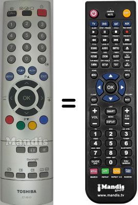 Mando a distancia equivalente Toshiba 20VL64