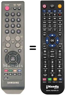 Mando a distancia equivalente Samsung AA59-00399D Mando a distancia equivalente Samsung AA59-00399D