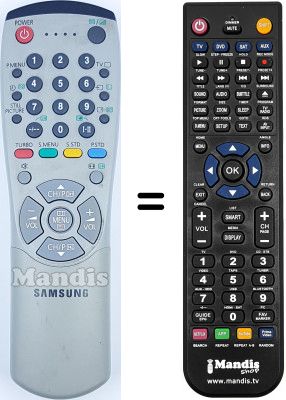 Mando a distancia equivalente Samsung AA59-00116B Mando a distancia equivalente Samsung AA59-00116B
