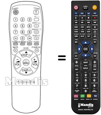 Replacement remote control Samsung CW28D83N Replacement remote control Samsung CW28D83N