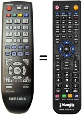 Mando a distancia equivalente AK59-00133A