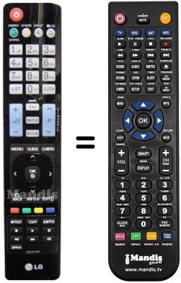 Replacement remote control LG 42LD575