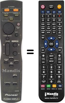 Mando a distancia equivalente Pioneer PDP42MVE1