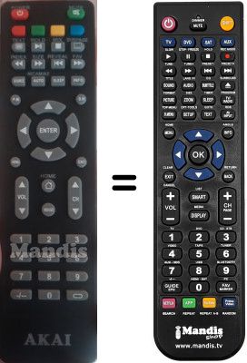 Replacement remote control Akai AKTV504UHDTSMART