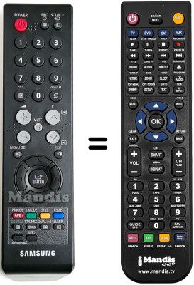 Mando a distancia equivalente Samsung BN5900596A Mando a distancia equivalente Samsung BN5900596A