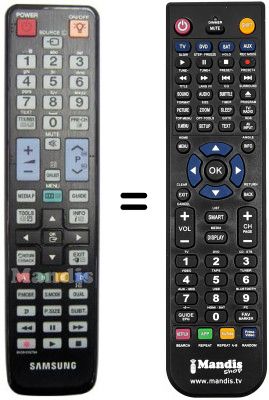 Mando a distancia equivalente Samsung UE55C6000 Mando a distancia equivalente Samsung UE55C6000