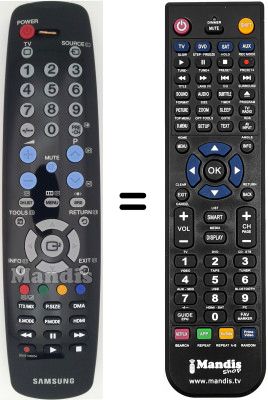 Mando a distancia equivalente Samsung PS50A451P1XBT Mando a distancia equivalente Samsung PS50A451P1XBT