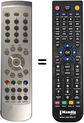 Mando a distancia equivalente Bush RF6685DVPL