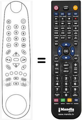 Replacement remote control PRINSTON 14B3M15T