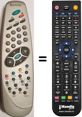 Mando a distancia equivalente Bluesky RC1040