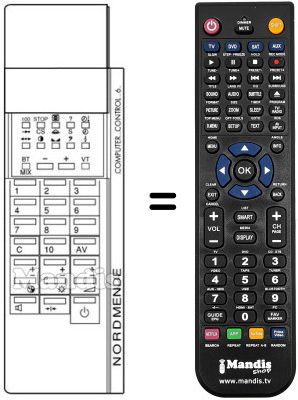 Mando a distancia equivalente NordMende SPECTRA STEREO 5500 Mando a distancia equivalente NordMende SPECTRA STEREO 5500