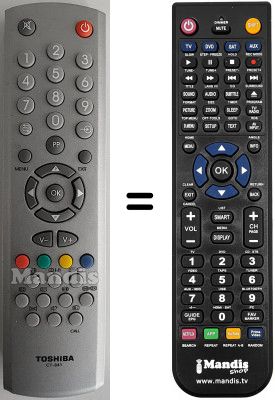 Mando a distancia equivalente Toshiba 33N23G