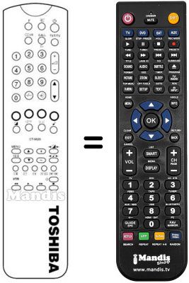 Mando a distancia equivalente Toshiba 23306069 Mando a distancia equivalente Toshiba 23306069