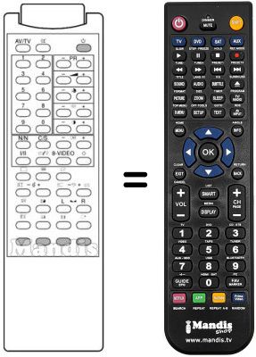 Mando a distancia equivalente Samsung CB5913W Mando a distancia equivalente Samsung CB5913W