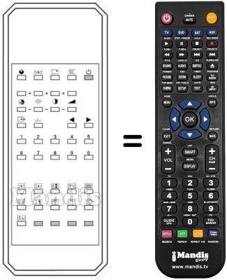 Replacement remote control REMCON655 Replacement remote control REMCON655