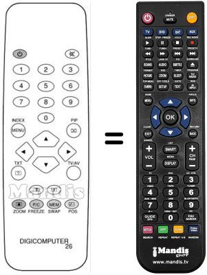 Replacement remote control Dumont SERIALC