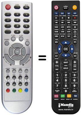 Télécommande équivalente REMCON1162 Télécommande équivalente REMCON1162